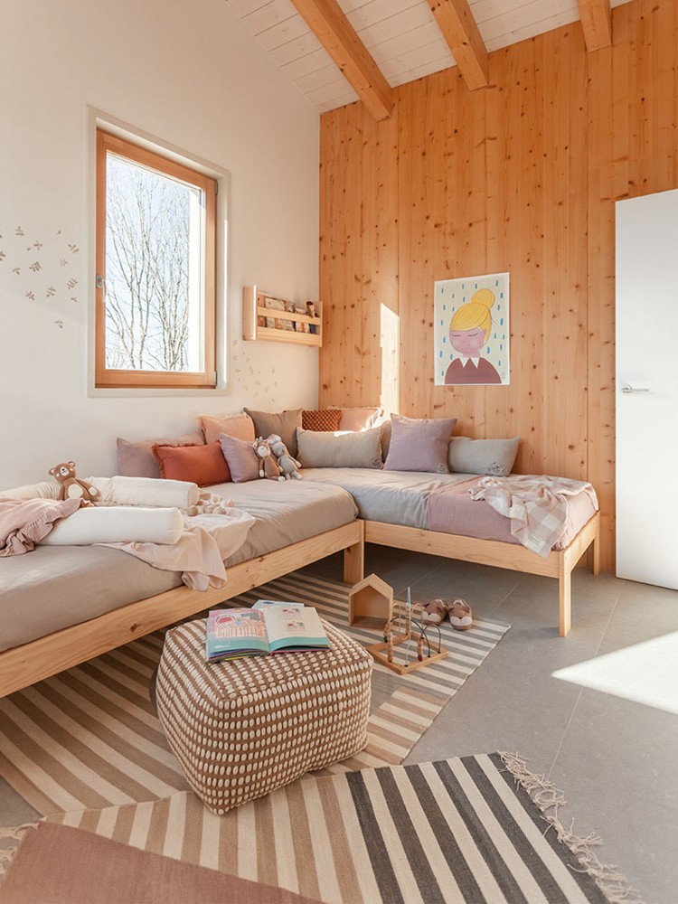 Cama BASO individual de 90 cm de madera | LUFE 2