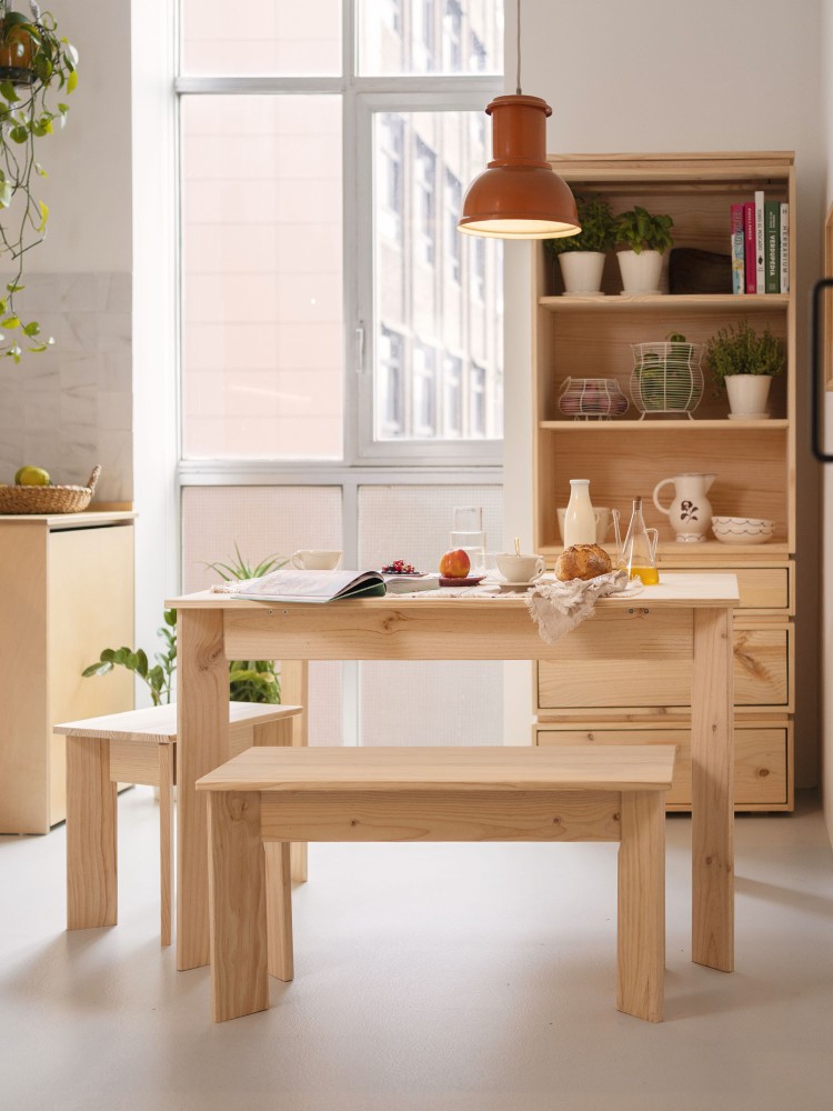 Mesa de comedor de madera 120X80 BATU | LUFE 2