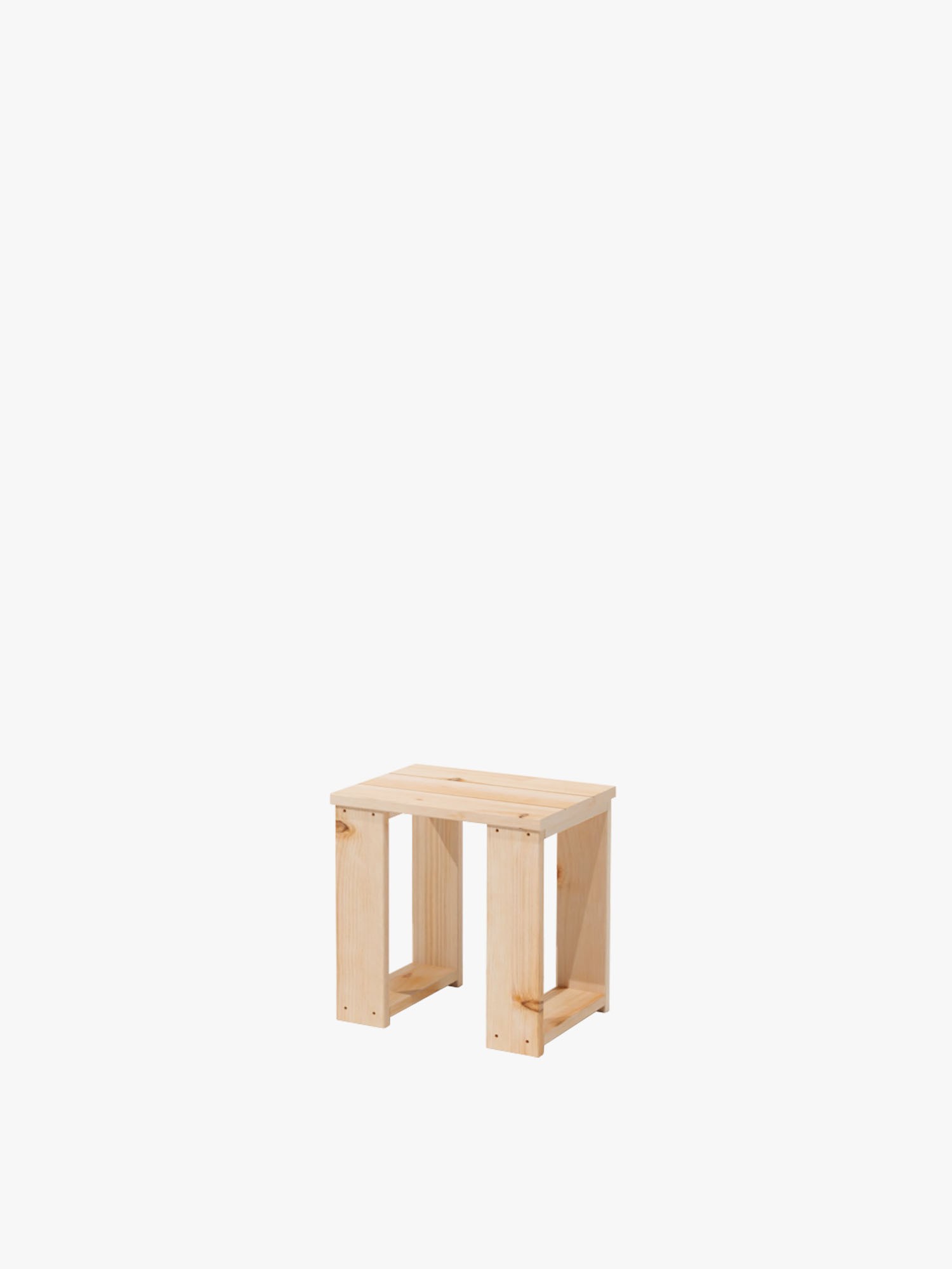 Taburete de madera LAUKI 45X45 cm | LUFE