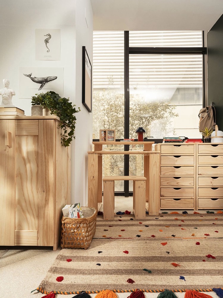 Escritorio - Mesa de estudio de madera LAUKI 80 cm | LUFE 2