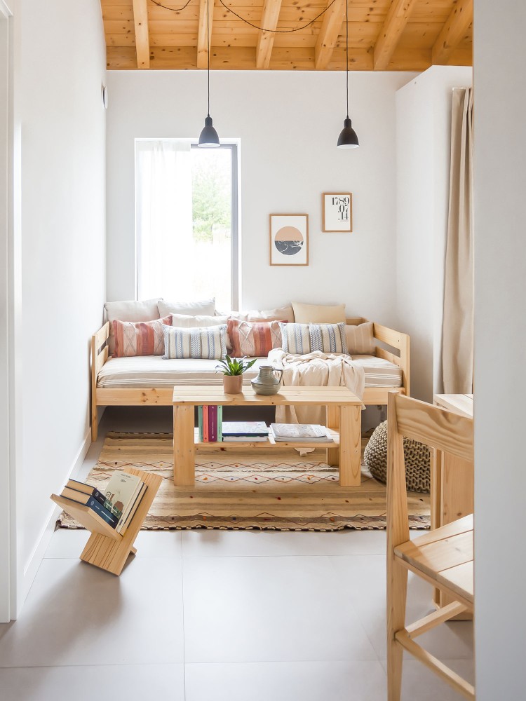 Diván individual de 80 cm de madera | LUFE 2