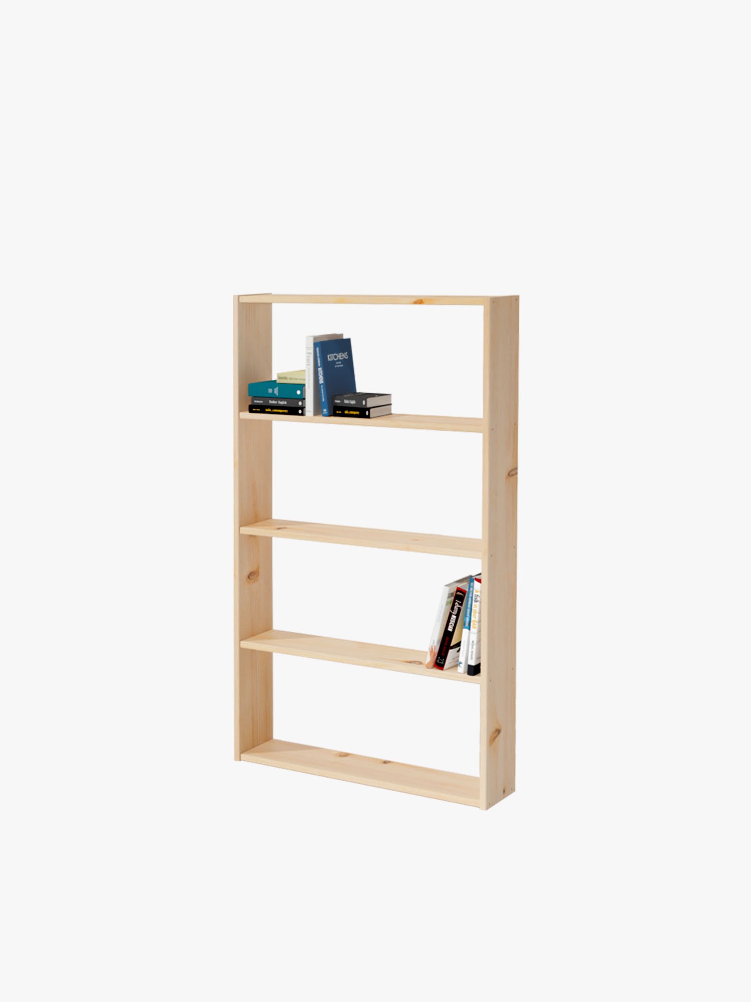 Estantería básica 5 baldas de madera | LUFE
