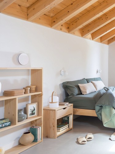 Estantería asimétrica 4 baldas de madera | LUFE