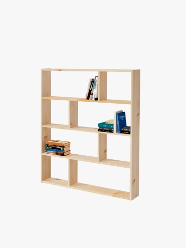 Estantería asimétrica 5 baldas de madera | LUFE
