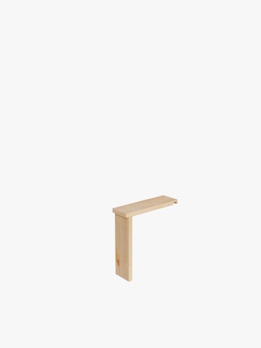 Mesita de noche con pata de madera | LUFE