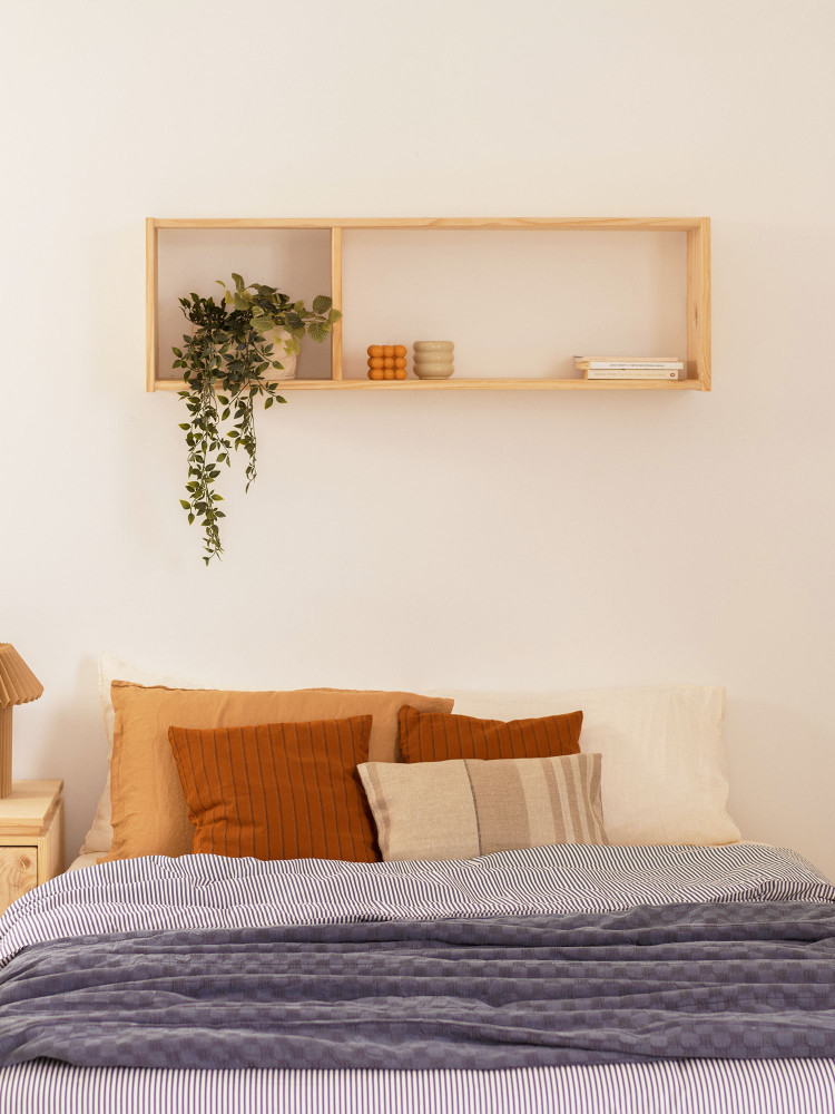 Estantería asimétrica 2 baldas de madera | LUFE 2