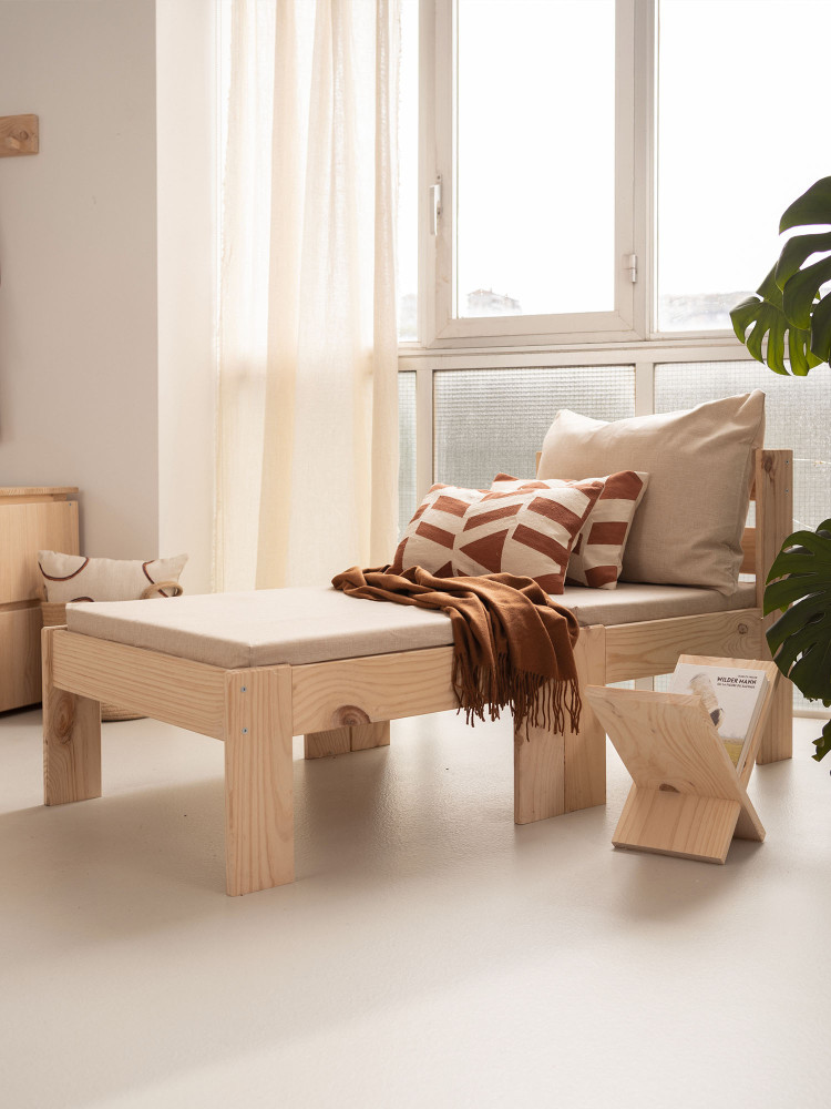 Conjunto modular chaise longue de madera | LUFE 2