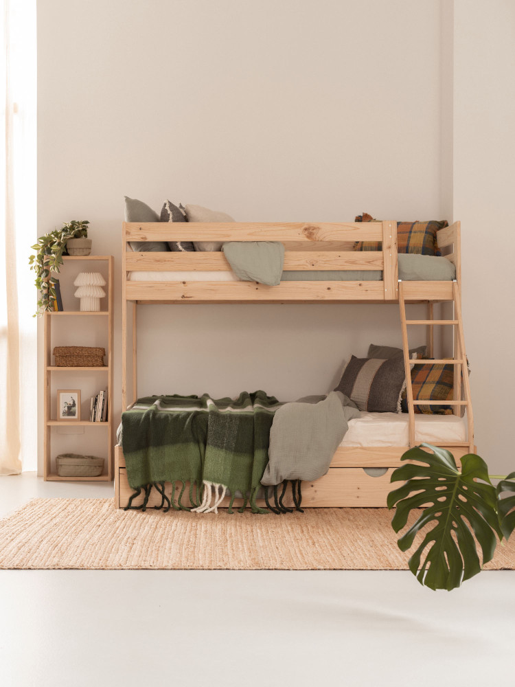Litera triple cama 90 y 135 con cama nido | LUFE 2