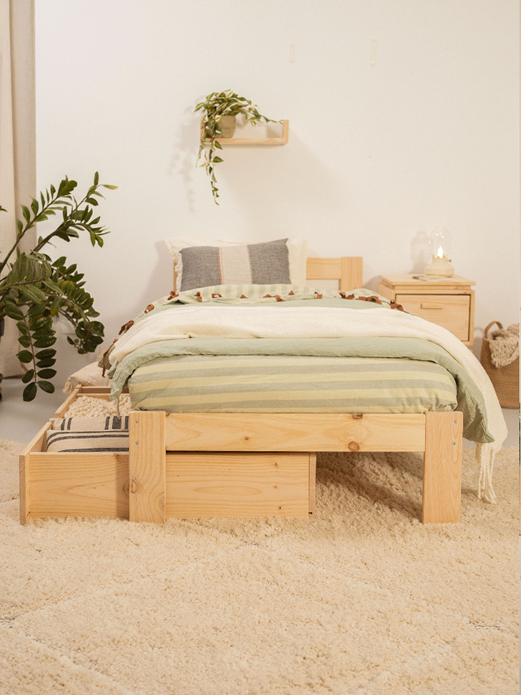 Cama LORE individual de 90 cm con cajón | LUFE 2