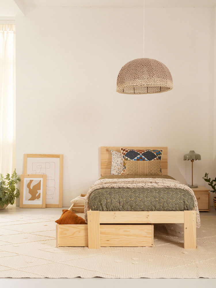 Cama TESTA individual de 90 cm con cajón | LUFE 2