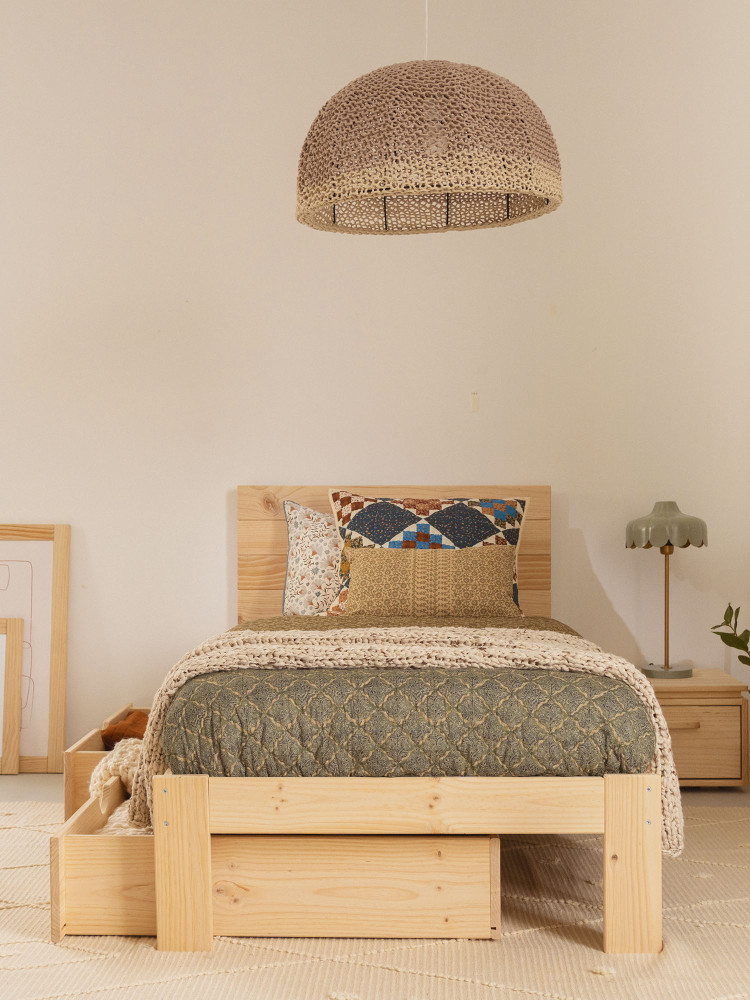 Cama TESTA individual de 90 cm con cajones | LUFE 2