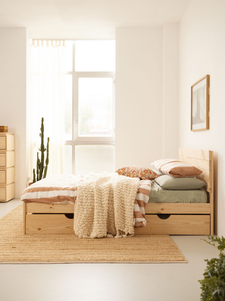 Cama doble TESTA 150 con cajón | LUFE 2