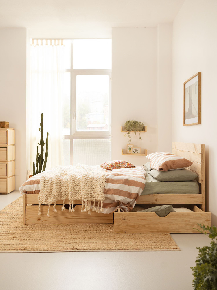 Cama doble TESTA 150 con cajones | LUFE 2