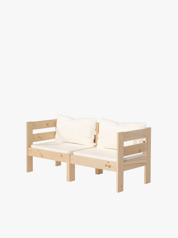 Sofá modular doble de madera | LUFE