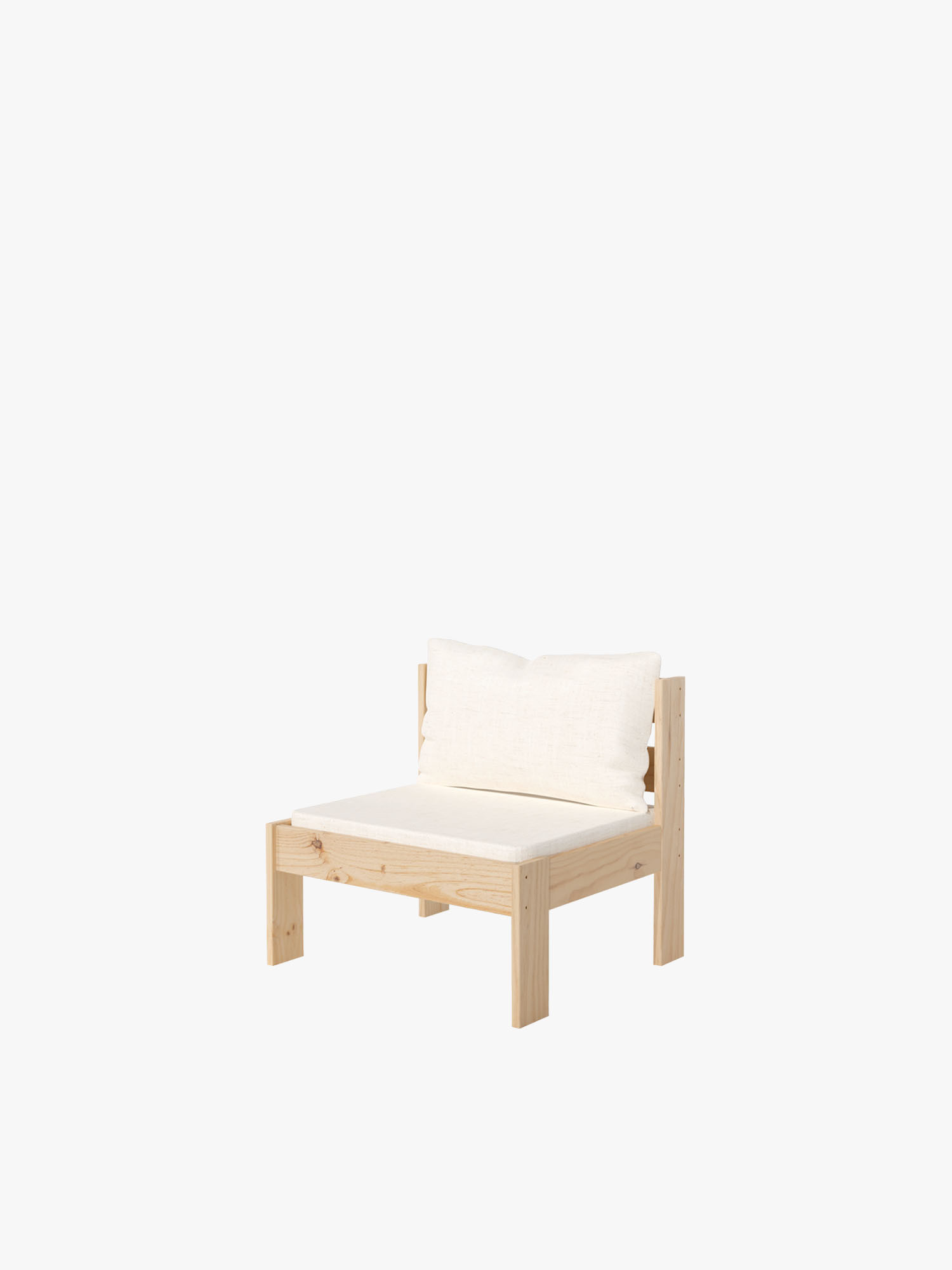 Sillón modular de madera con respaldo para exterior | LUFE