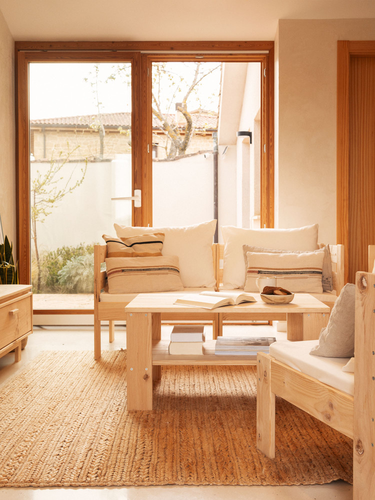 Sofá modular doble de madera | LUFE 2