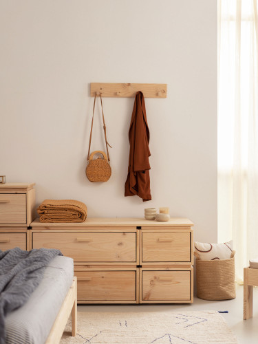 Cómoda doble de madera con 4 cajones 117x59 LIBE | LUFE