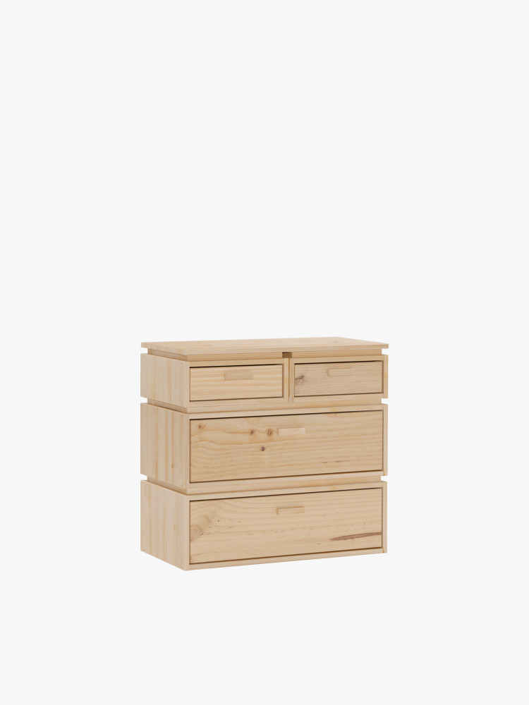 Cajonera de madera con 4 cajones 78x77 LIBE | LUFE