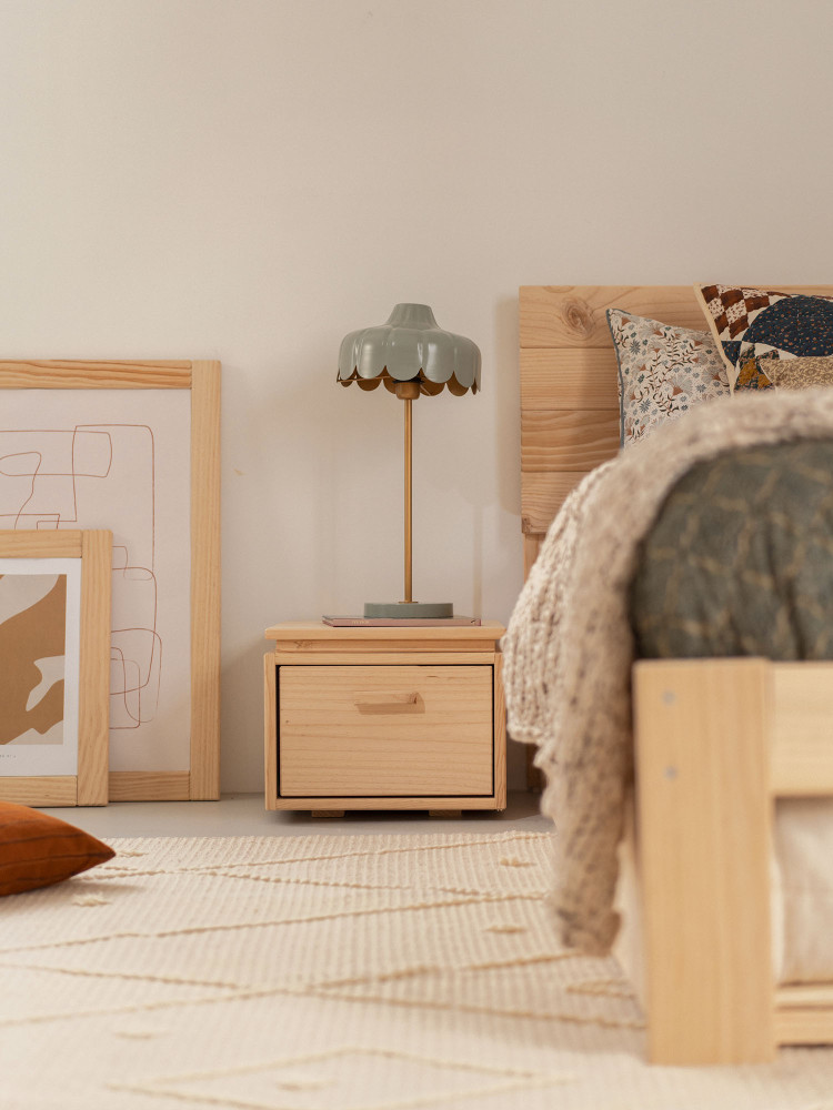 Mesita de noche de madera con cajón 39x32 LIBE | LUFE 2
