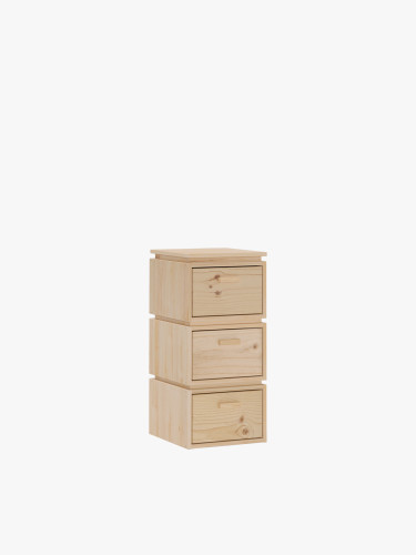 Cajonera columna de madera con 3 cajones 39x87 LIBE | LUFE