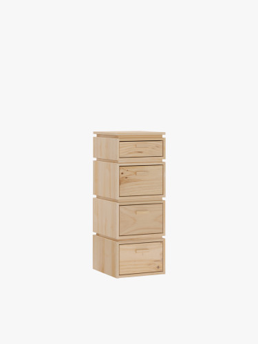 Cajonera columna de madera con 4 cajones 39x105 LIBE | LUFE