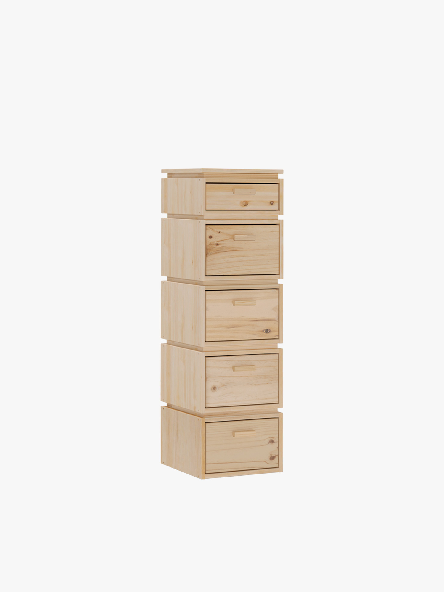 Cajonera columna de madera con 5 cajones 39x133 LIBE | LUFE