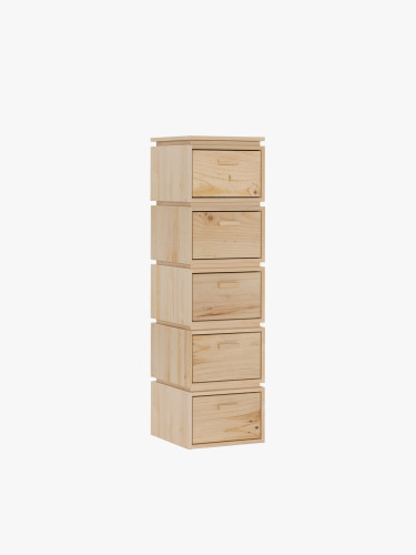 Cajonera columna de madera con 5 cajones 39x143 LIBE | LUFE