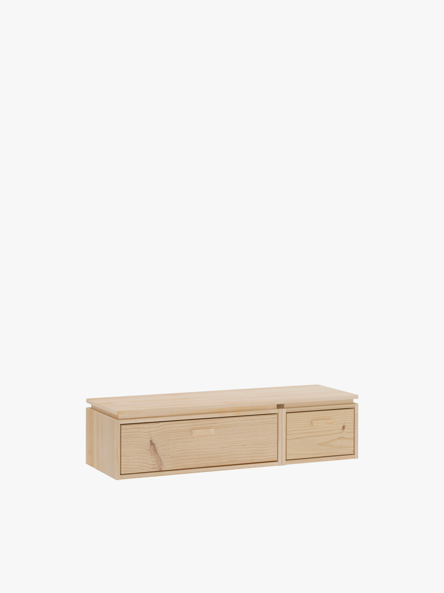 Mueble TV de madera natural 117x32 LIBE | LUFE