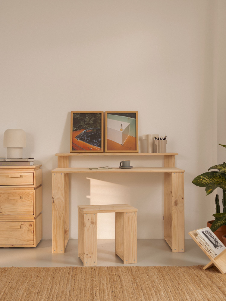 Escritorio - Mesa de estudio de madera LAUKI 120 cm | LUFE 2