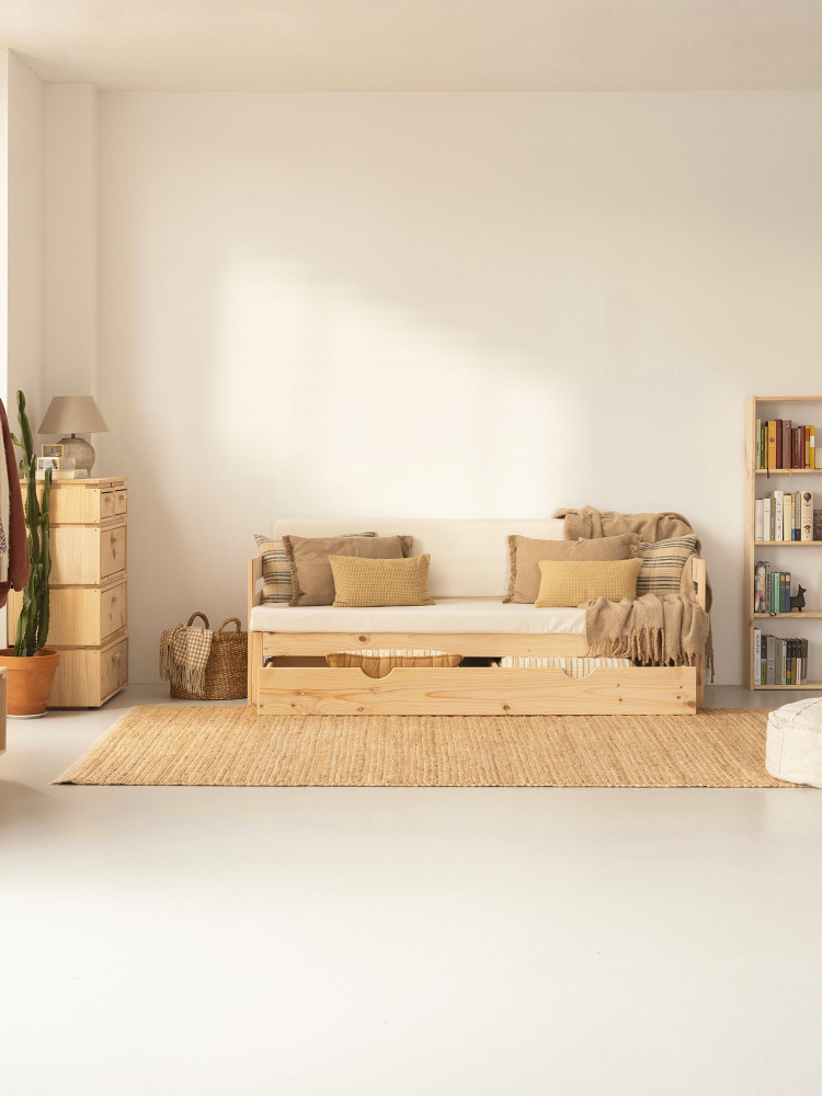 Sofá con cama extensible con cajón | LUFE 2