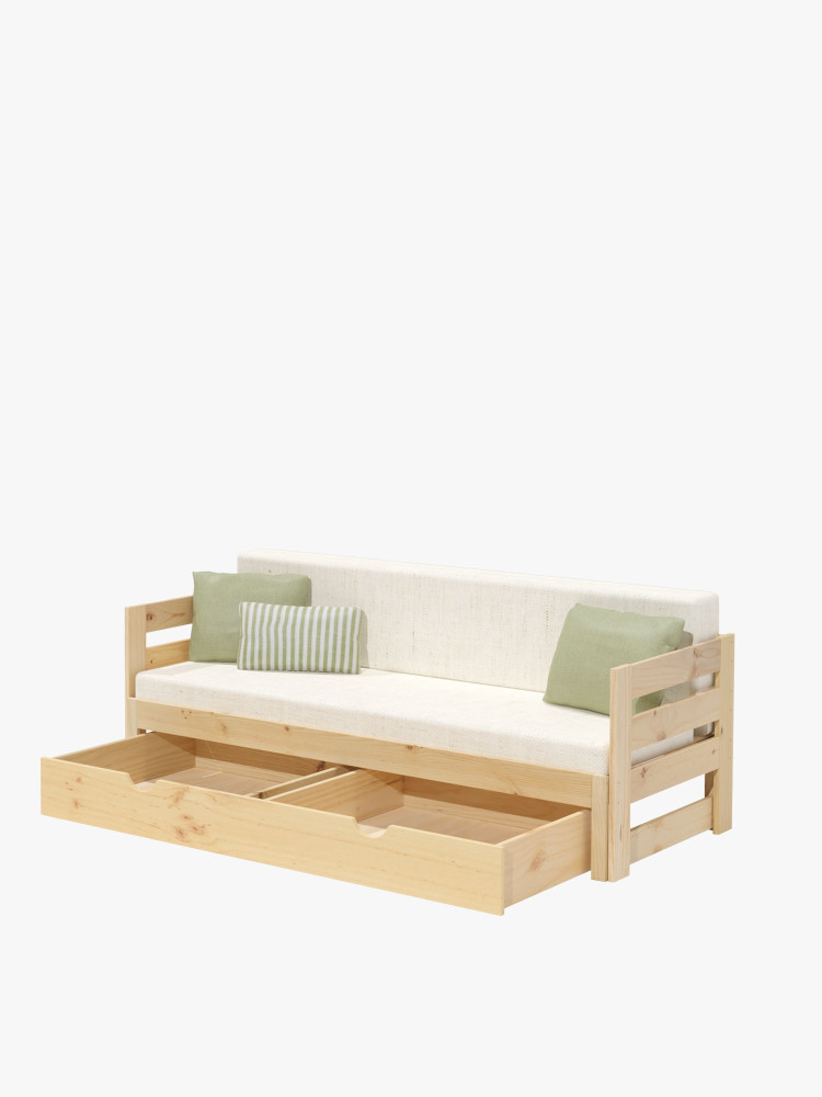 Sofá con cama extensible con cajón | LUFE