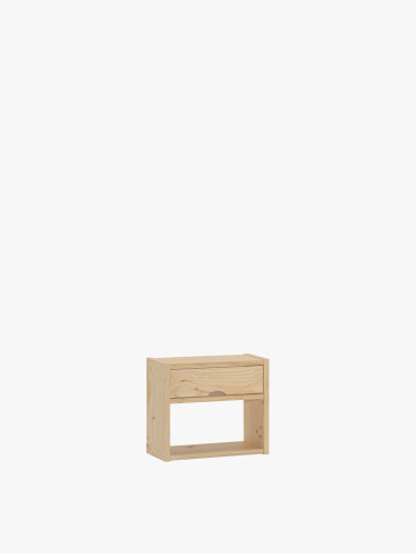Mesita de noche de madera con puerta abatible | LUFE