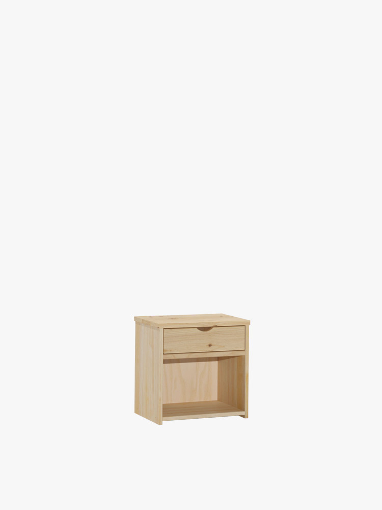 Mesita de noche con cajón de madera | LUFE