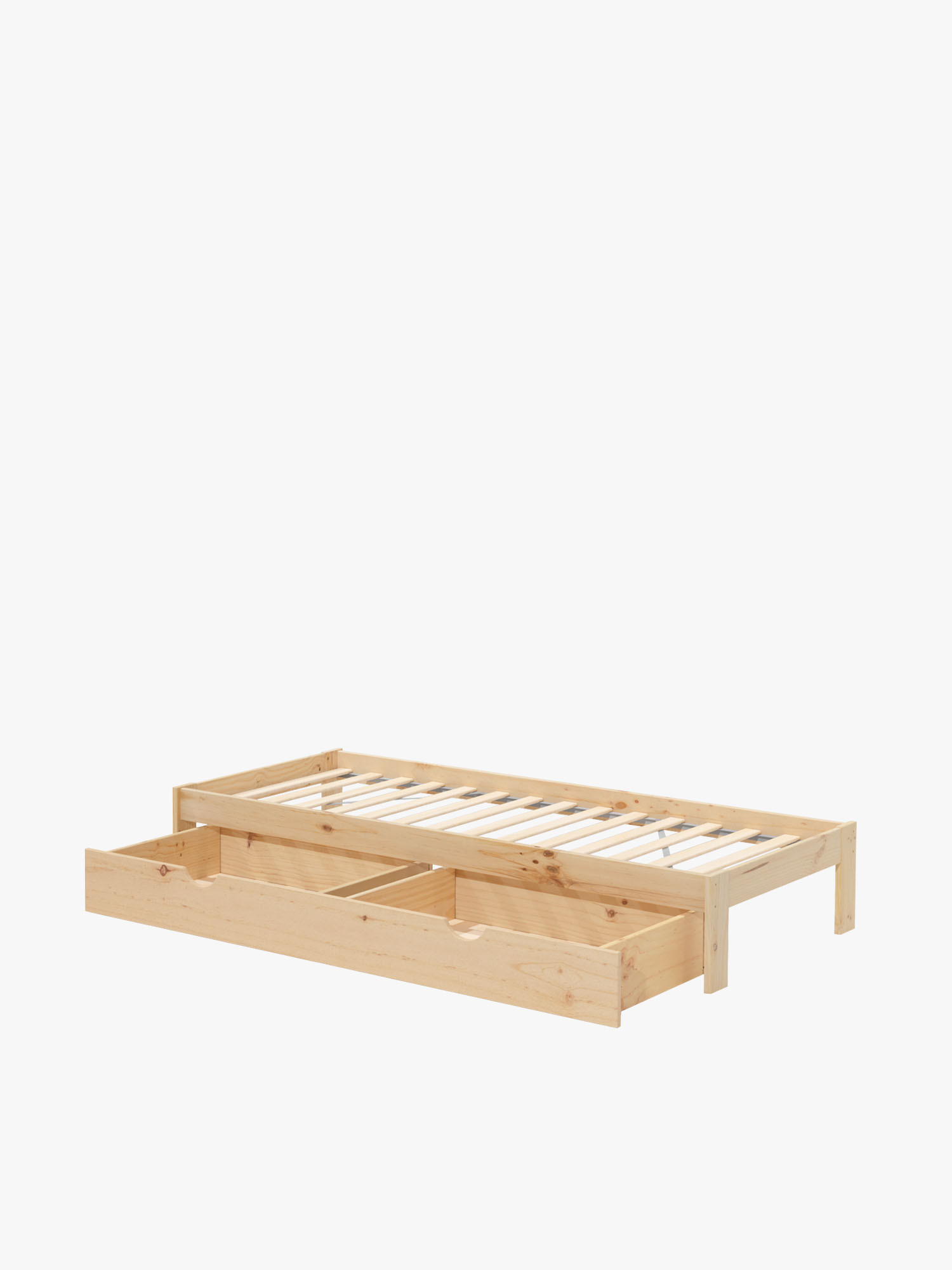 Cama BASO individual de madera con cajón de 80 cm | LUFE