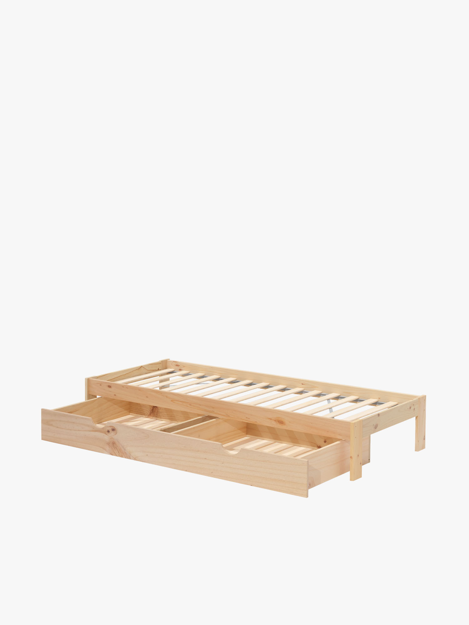 Cama BASO individual de 90 cm de madera con cajón | LUFE
