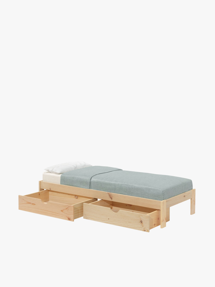 Cama BASO individual 80 con cajones