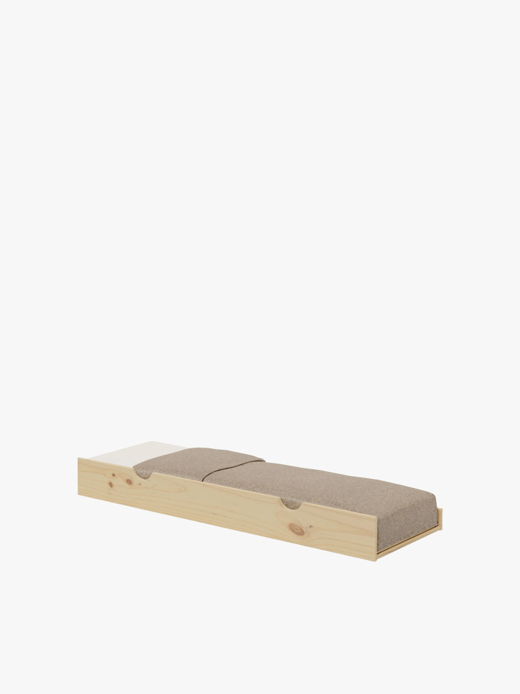 Arrastre nido 80 cm en madera para cama individual | LUFE