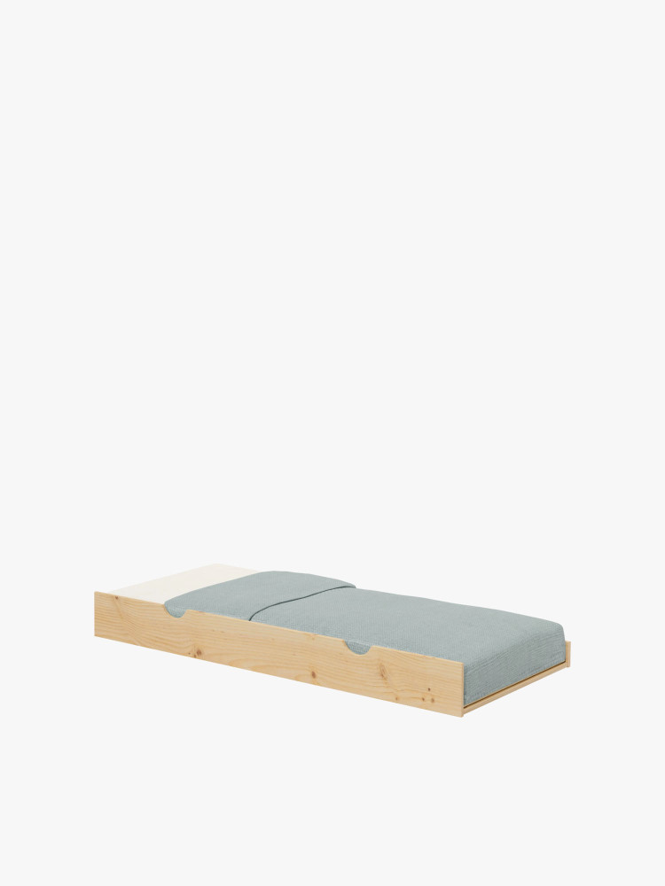 Arrastre nido 90 cm en madera para cama individual | LUFE