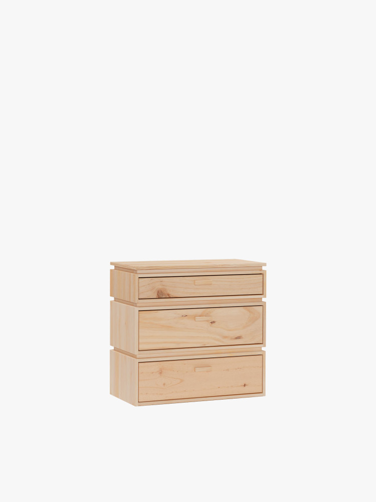 Cajonera de madera con 3 cajones 78x77 LIBE | LUFE