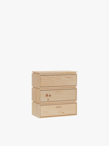 Cajonera de madera con 3 cajones 78x87 LIBE | LUFE