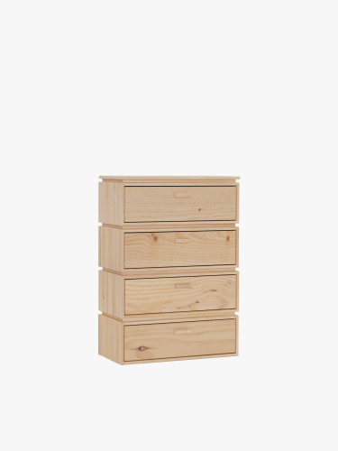 Cómoda de madera con 4 cajones 78x115 LIBE | LUFE