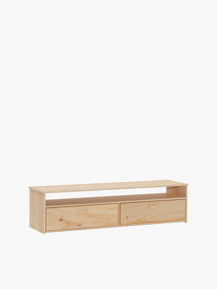 Mueble tv de madera con dos cajones | LUFE