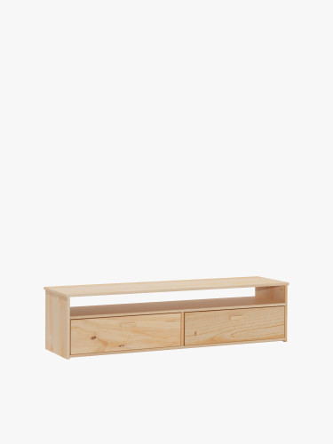 Mueble tv de madera con dos cajones | LUFE