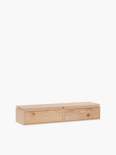 Mueble TV de madera natural 157x32 LIBE | LUFE