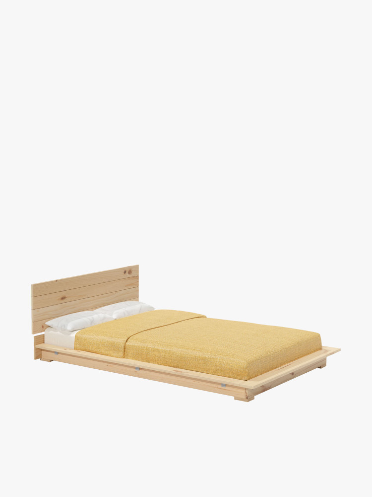 Cama tatami 140 japonesa con cabecero de pared | LUFE