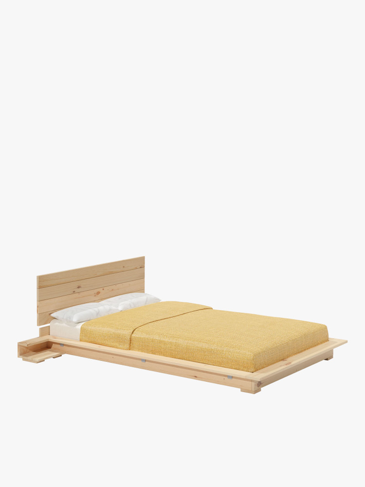 Cama tatami 140 japonesa con mesitas y cabecero | LUFE