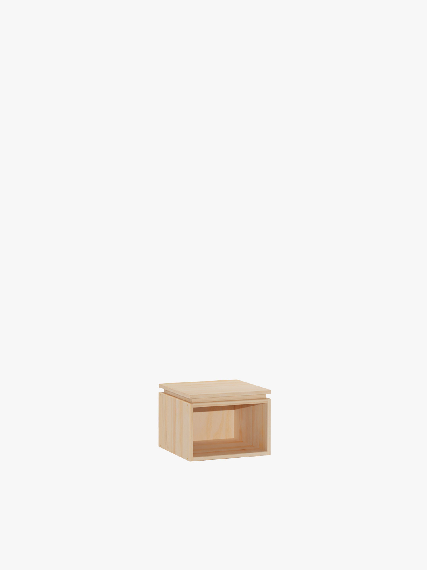 Mesita de noche pequeña de madera natural | LUFE