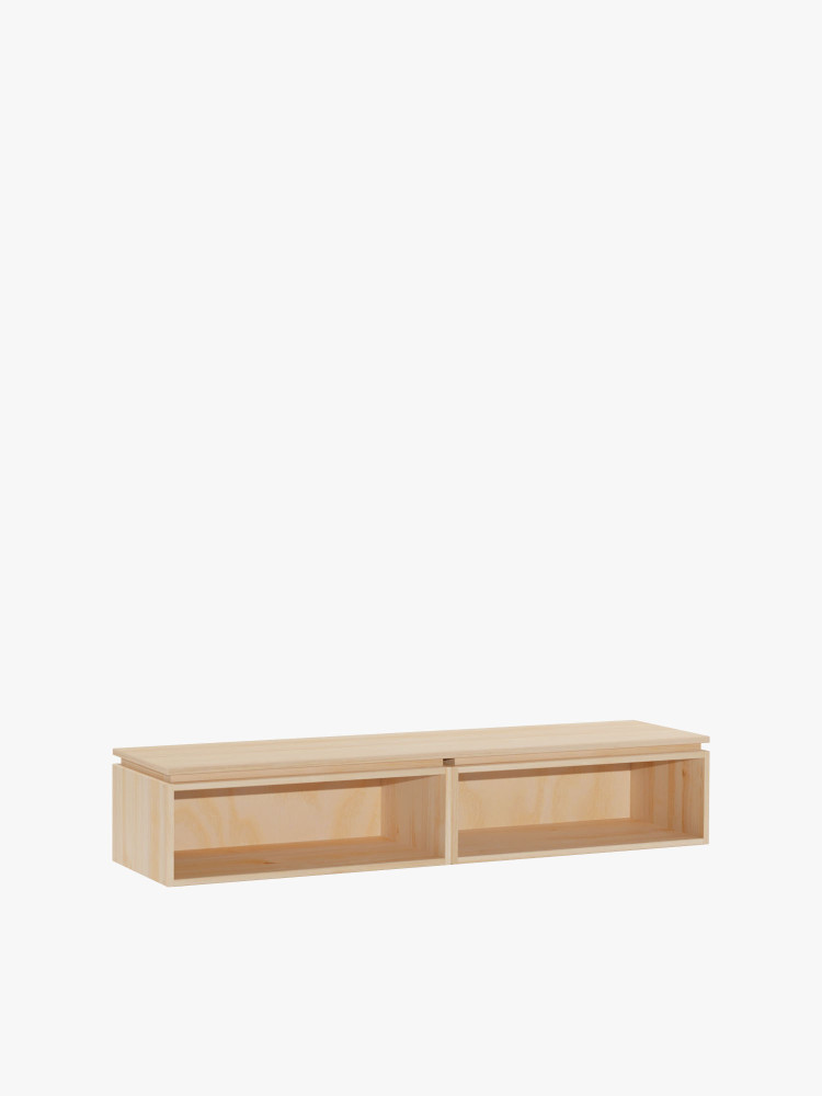 Mueble bajo de TV de madera ecológica y natural | LUFE