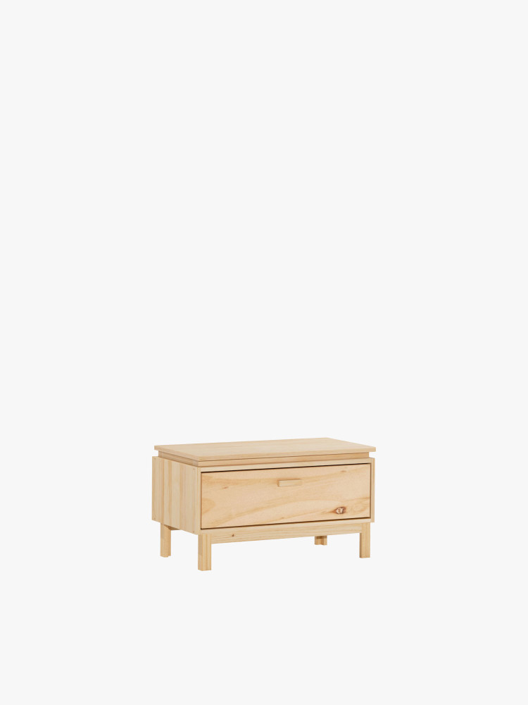 Mesita de noche de madera con cajón 78x44 AIKA | LUFE