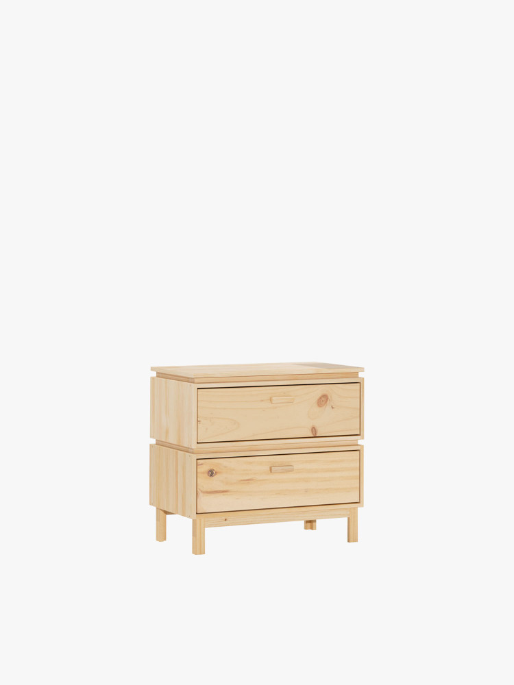 Cajonera de madera con 2 cajones 78x72 AIKA | LUFE